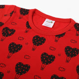 Newborn Girls T-Shirt - Red, Newborn Girls T-Shirts, Chase Value, Chase Value