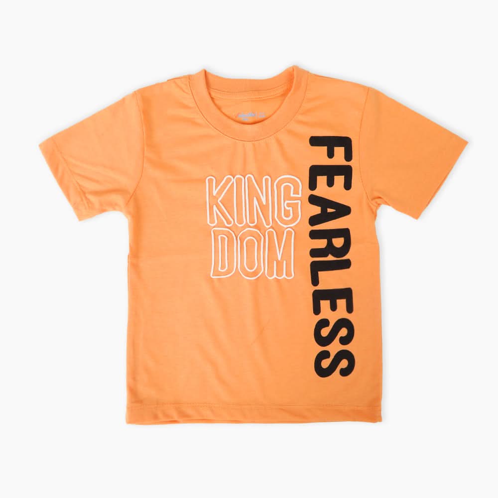 Boys Half Sleeves T-Shirt - Orange, Boys T-Shirts, Chase Value, Chase Value