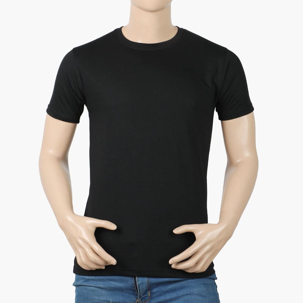 Valuable Men's Half Sleeves Round Neck T-Shirt - Black, Men's T-Shirts & Polos, Chase Value, Chase Value