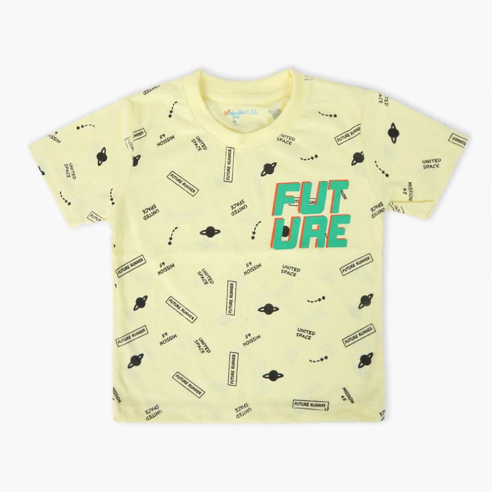 Boys Half Sleeves T-Shirt - Yellow, Boys T-Shirts, Chase Value, Chase Value