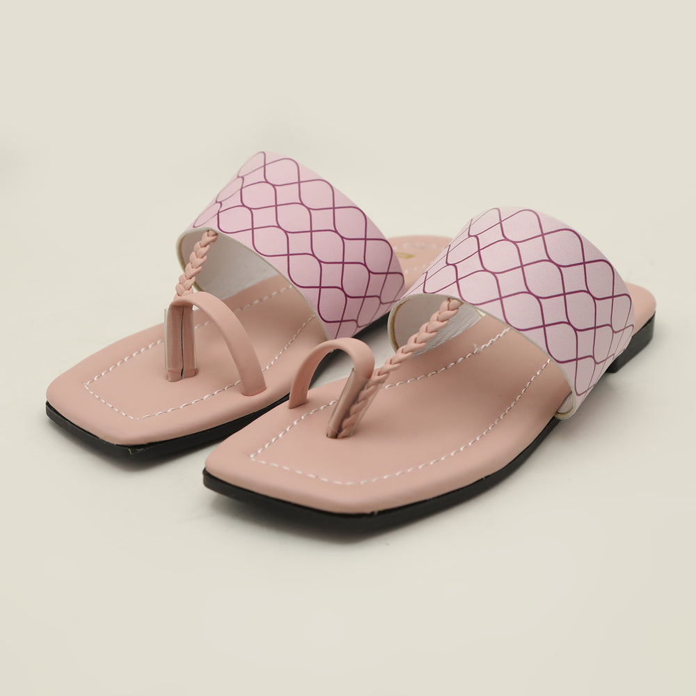 Girls Kolhapuri Slipper - Pink, Girls Slippers, Chase Value, Chase Value