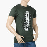 Men's Half Sleeves Round Neck Printed T-Shirt - Olive Green, Men's T-Shirts & Polos, Chase Value, Chase Value