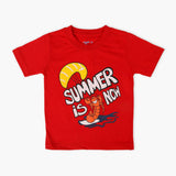 Boys Half Sleeves T-Shirt - Red, Boys T-Shirts, Chase Value, Chase Value