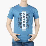 Men's Half Sleeves Round Neck Printed T-Shirt - Sky Blue, Men's T-Shirts & Polos, Chase Value, Chase Value