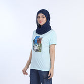 Valuable Women's Half Sleeves T-shirt - Light Blue, Women T-Shirts & Tops, Chase Value, Chase Value