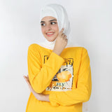 Women's Full Sleeves Printed T-Shirt - Yellow, Women T-Shirts & Tops, Chase Value, Chase Value