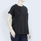 Women's Printed Half Sleeves Top - Black, Women T-Shirts & Tops, Chase Value, Chase Value