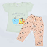 Girls Half Sleeve Capri Suit - Light Green, Girls Suits, Chase Value, Chase Value
