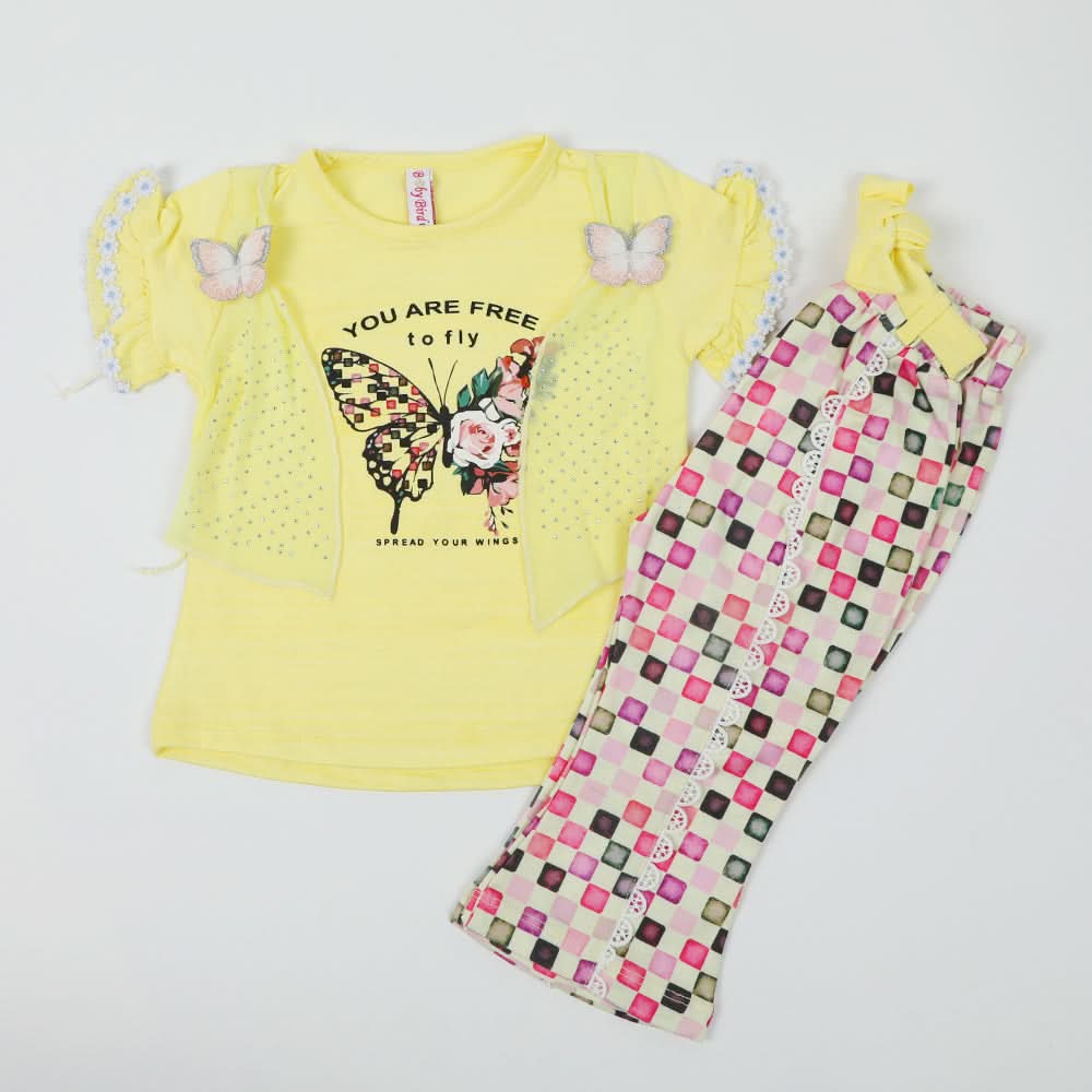 Girls Cord Set - Yellow, Girls Suits, Chase Value, Chase Value