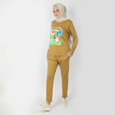 Women's 2pcs Hoodie Set - Khaki, Women Two Piece Outfit, Chase Value, Chase Value