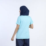 Women's Half Sleeves Printed T-Shirt - Sky Blue, Women T-Shirts & Tops, Chase Value, Chase Value