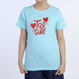 Women's Half Sleeves Printed T-Shirt - Sky Blue, Women T-Shirts & Tops, Chase Value, Chase Value