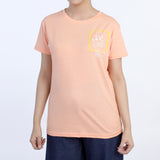 Women's Half Sleeves Printed T-shirt - Tea Pink, Women T-Shirts & Tops, Chase Value, Chase Value