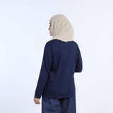 Women's Full Sleeves Printed T-Shirt - Navy Blue, Women T-Shirts & Tops, Chase Value, Chase Value