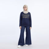 Women's Full Sleeves Printed T-Shirt - Navy Blue, Women T-Shirts & Tops, Chase Value, Chase Value