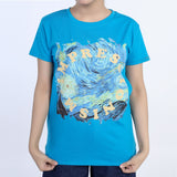 Women's Half Sleeves Printed T-shirt - Blue, Women T-Shirts & Tops, Chase Value, Chase Value