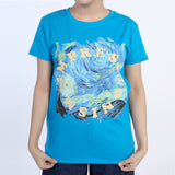 Women's Half Sleeves Printed T-shirt - Blue, Women T-Shirts & Tops, Chase Value, Chase Value