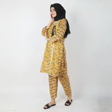 Women's Printed Khaddar Stitched 2pcs Suit - Yellow, Women Shalwar Suits, Chase Value, Chase Value
