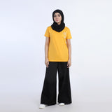 Women's Half Sleeves Printed T-shirt - Yellow, Women T-Shirts & Tops, Chase Value, Chase Value