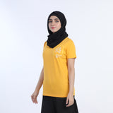 Women's Half Sleeves Printed T-shirt - Yellow, Women T-Shirts & Tops, Chase Value, Chase Value