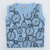 Newborn Boys Sando T-Shirt - Light Blue, Newborn Boys Shirts & T-Shirts, Chase Value, Chase Value