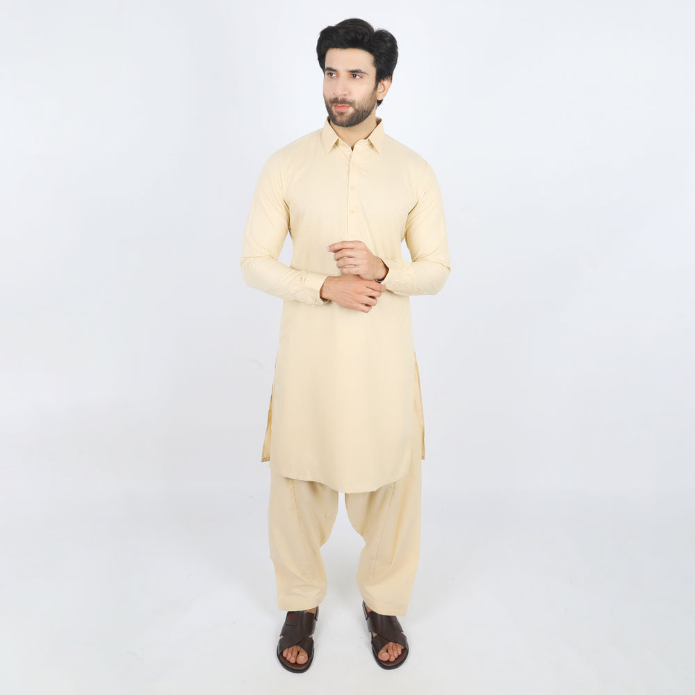 Men's Fancy Shalwar Suit - Beige, Men's Shalwar Kameez, Chase Value, Chase Value