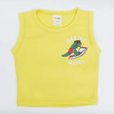 Newborn Boys Sando T-Shirt - Yellow, Newborn Boys Shirts & T-Shirts, Chase Value, Chase Value