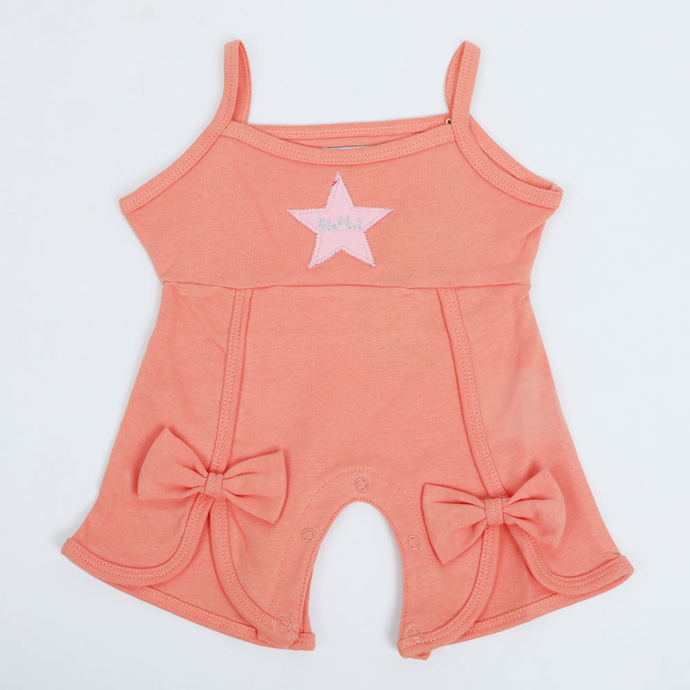 Eminent Newborn Girls Half Sleeves Romper - Coral Haze, Newborn Girls Rompers, Eminent, Chase Value