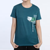 Eminent Women's Printed Half Sleeves T-Shirt - Green, Women T-Shirts & Tops, Eminent, Chase Value