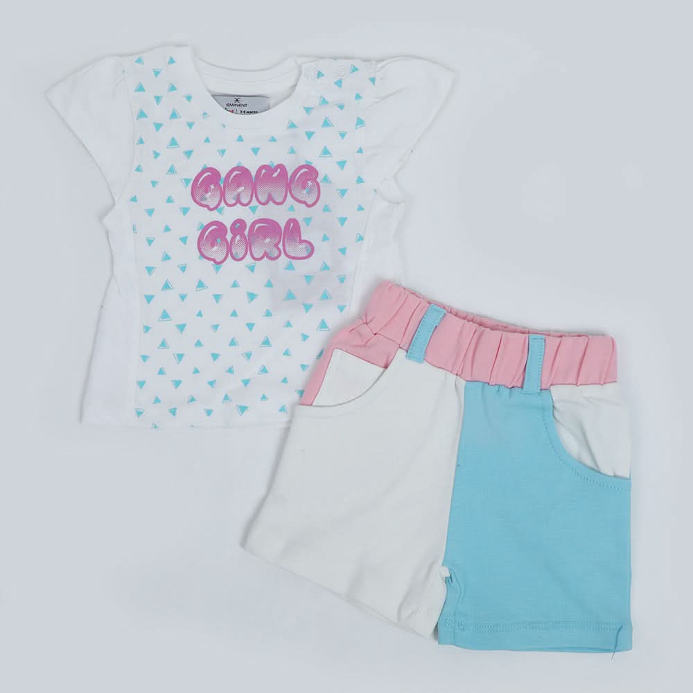 Eminent Newborn Girls Half Sleeves Suit - Off White, Newborn Girls Sets & Suits, Eminent, Chase Value