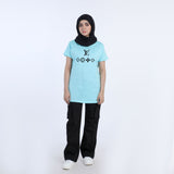 Women's Printed Half Sleeves T-Shirt - Sky Blue, Women T-Shirts & Tops, Chase Value, Chase Value