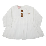 Newborn Girls Full Sleeves Frock - White, Newborn Girls Frocks, Chase Value, Chase Value