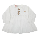 Newborn Girls Full Sleeves Frock - White, Newborn Girls Frocks, Chase Value, Chase Value