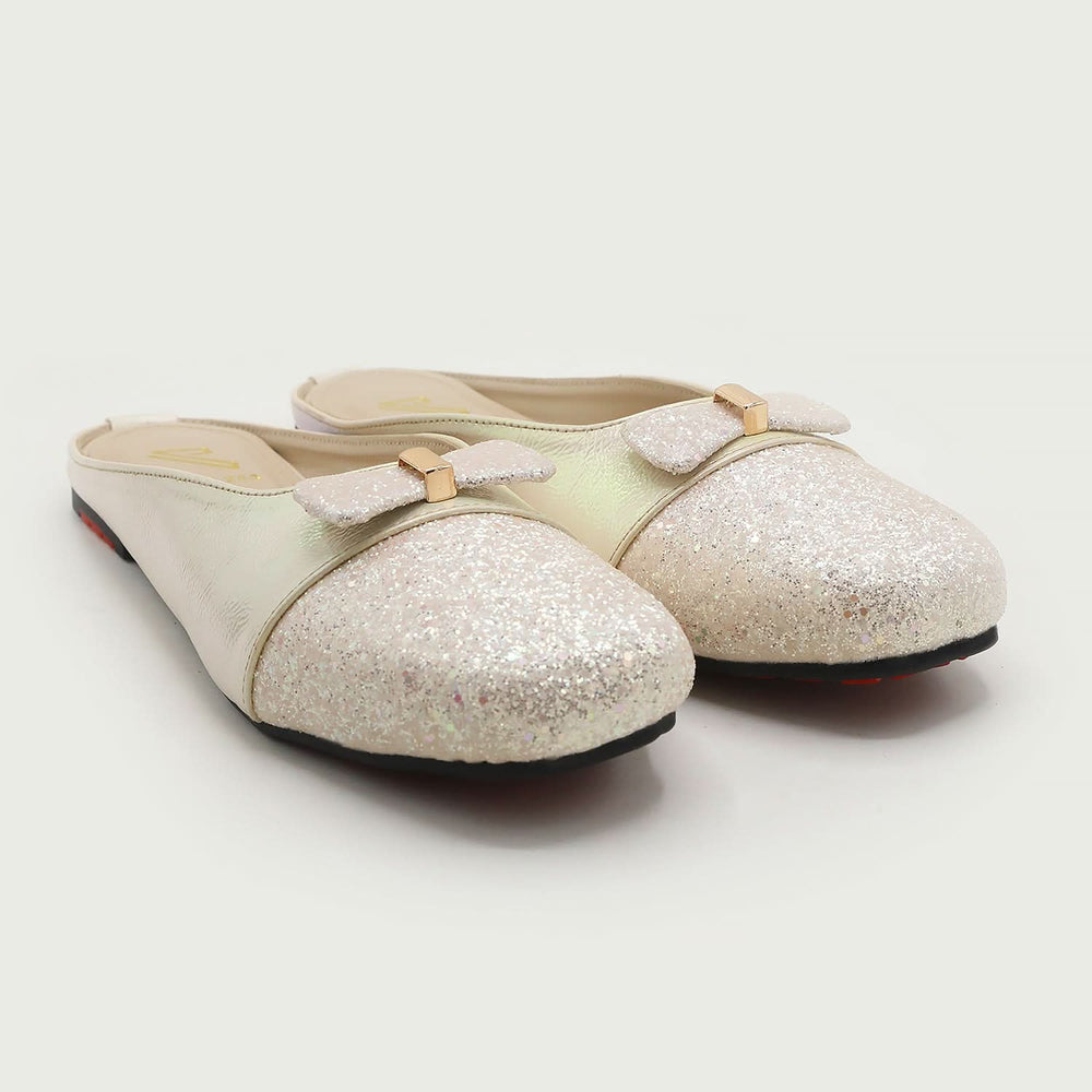 Women's Backless Pump - Cream, Women Backless Pumps, Chase Value, Chase Value
