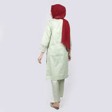 Women's Emborided 2pcs Suit - Pista, Women Shalwar Suits, Chase Value, Chase Value