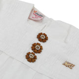 Newborn Girls Full Sleeves Frock - White, Newborn Girls Frocks, Chase Value, Chase Value