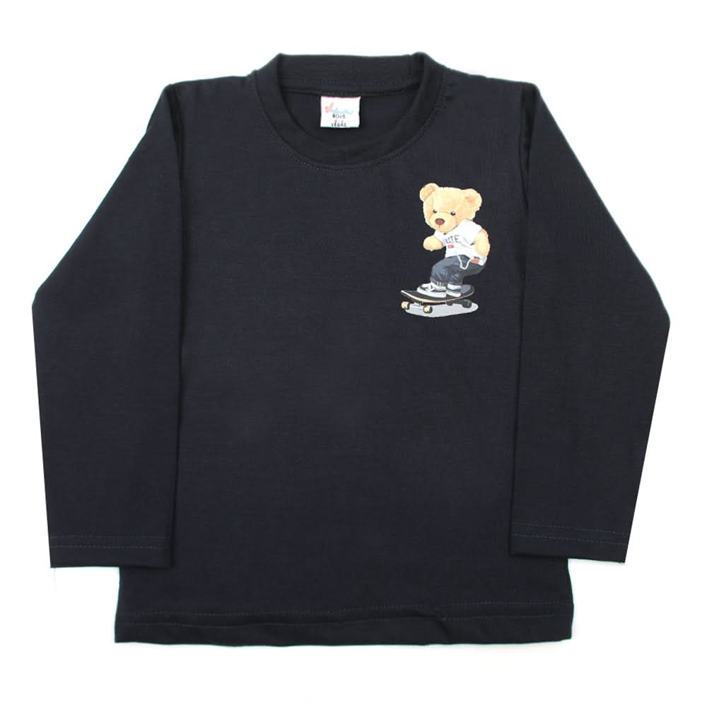 Boys Full Sleeves T-Shirt - Navy Blue, Boys T-Shirts, Chase Value, Chase Value