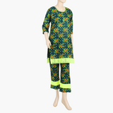 Women's Printed Cotton Co-Ord 2Pcs Suit - Green, Women Shalwar Suits, Chase Value, Chase Value