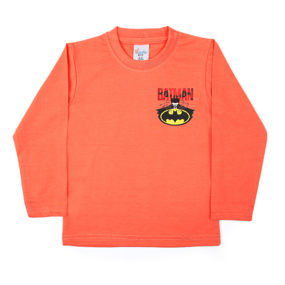 Boys Full Sleeves T-Shirt - Peach, Boys T-Shirts, Chase Value, Chase Value