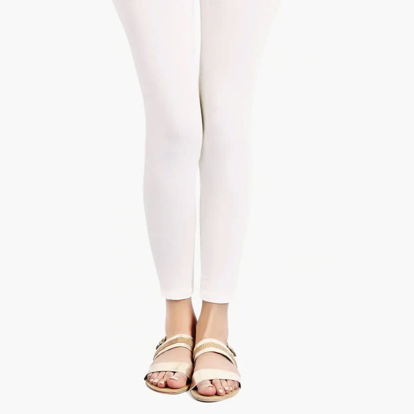 Women's Plain Tight - White, Women Pants & Tights, Chase Value, Chase Value