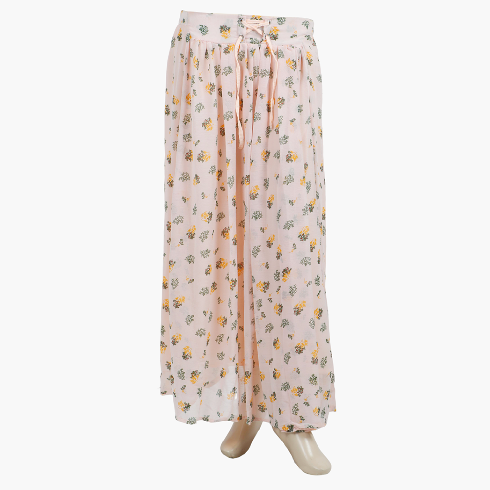 Women's Western Printed Skirt Eyelet Style - Peach, Women Pajamas, Chase Value, Chase Value