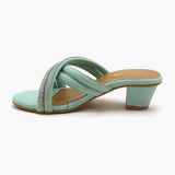Girls Heel Slipper - Green, Girls Heels, Chase Value, Chase Value