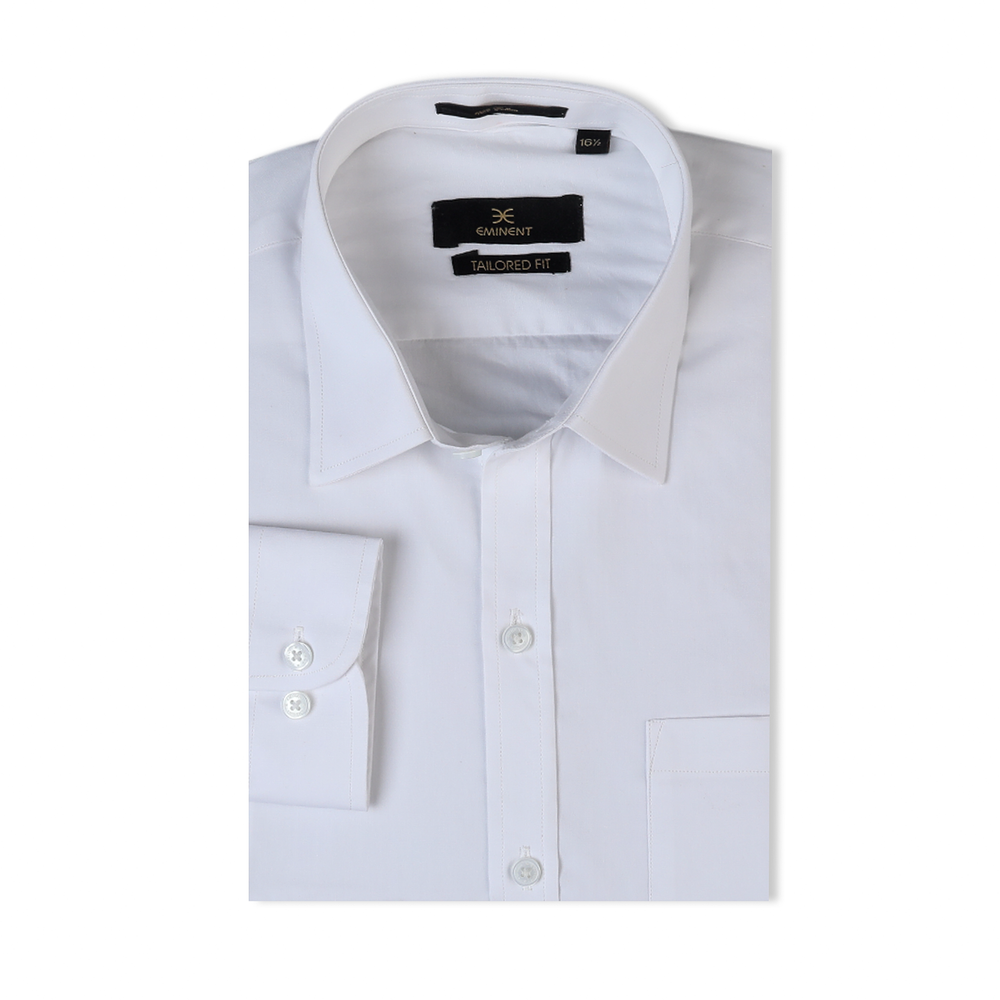 Eminent Men's Formal Plain Shirt - White, Men's Shirts, Eminent, Chase Value