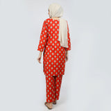 Women's Printed Khaddar Stitched 2pcs Suit - Rust, Women Shalwar Suits, Chase Value, Chase Value