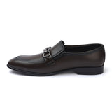 Valuable Perforated Leather - Elegant Slip-On Dress Shoes - Brown, Men's Formal Shoes, Chase Value, Chase Value