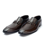 Valuable Perforated Leather - Slip-On Formal Loafers - Brown, Men's Formal Shoes, Chase Value, Chase Value