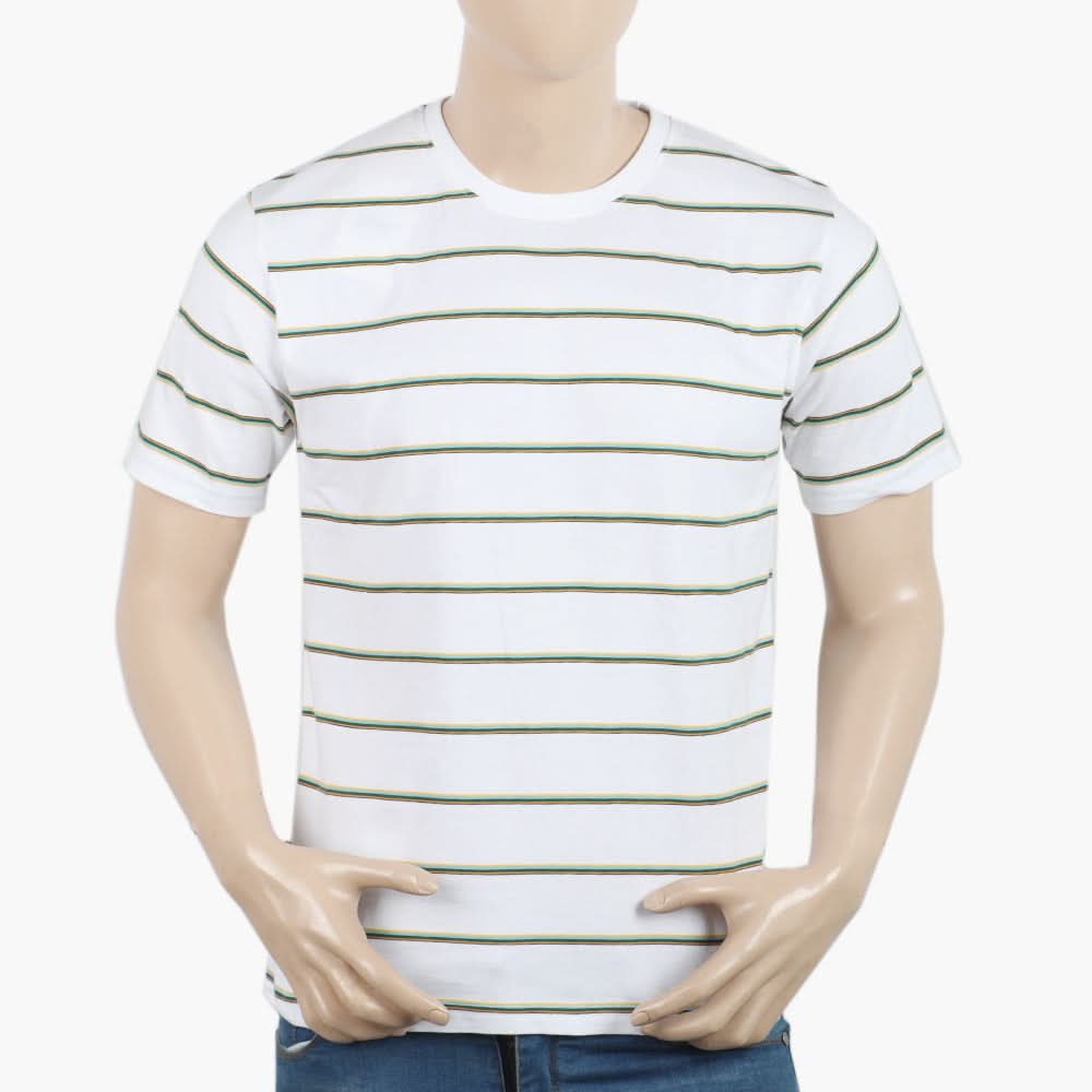 Men's Half Sleeves Round Neck T-Shirt - White, Men's T-Shirts & Polos, Chase Value, Chase Value