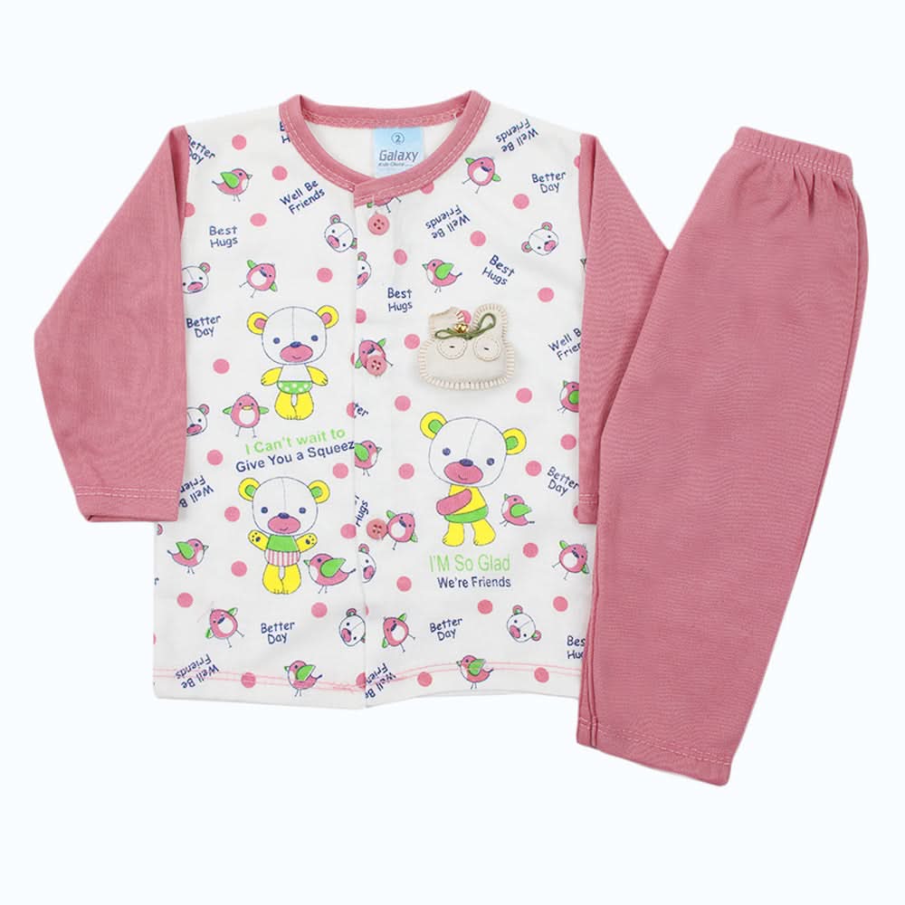Newborn Boys Full Sleeves Suit - Tea Pink, Newborn Boys Sets & Suits, Chase Value, Chase Value