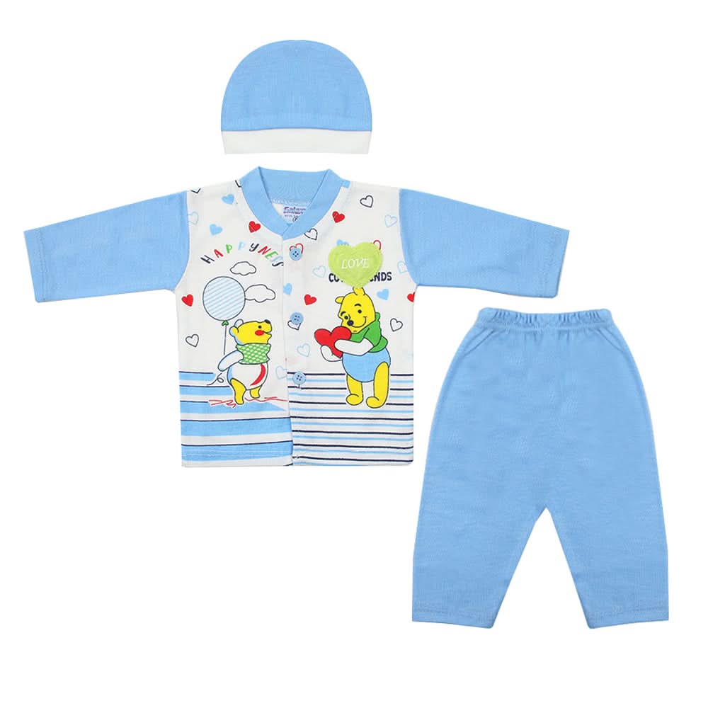 Newborn Boys Full Sleeves Suit - Blue, Newborn Boys Sets & Suits, Chase Value, Chase Value