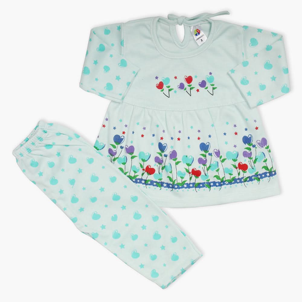 Newborn Girls Suit - Cyan, Newborn Girls Winterwear, Chase Value, Chase Value